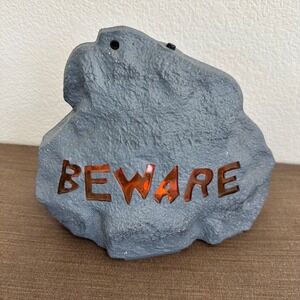 Gemmy Halloween Beware Tombstone Decoration Light Up Sound Prop